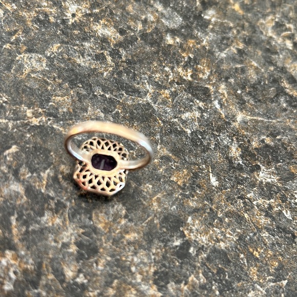 Amethyst Silver Marcasite Ring - Picture 6 of 7